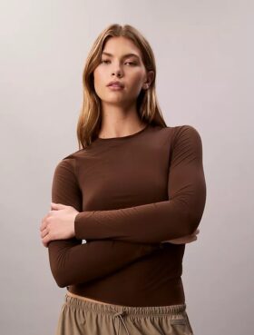 Nylon Stretch Slim T-Shirt