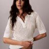 Open Stitch Sweater Polo Shirt Open Stitch Sweater Polo Shirt
