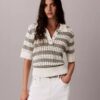 Open Stitch Sweater Polo Shirt Open Stitch Sweater Polo Shirt