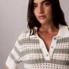 Open Stitch Sweater Polo Shirt Open Stitch Sweater Polo Shirt