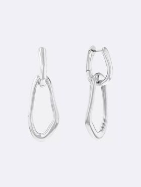 Organic Chain Link Earrings