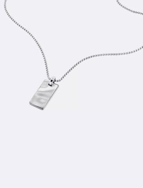 Organic Rectangle Shape Pendant Necklace