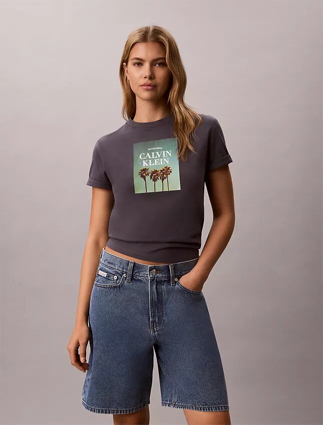 Palm Tree Logo Graphic T-Shirt Palm Tree Logo Graphic T-Shirt