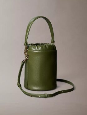 Pebble Grain Bucket Bag