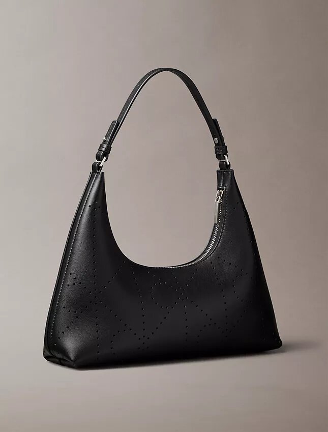 Perforated Emblem Logo Shoulder Bag Perforated Emblem Logo Shoulder Bag