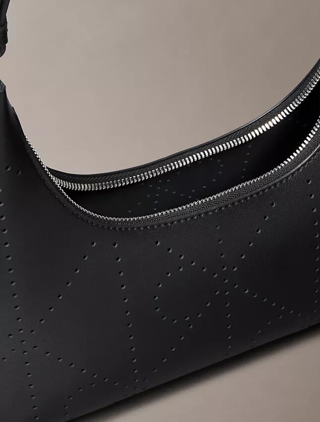 Perforated Emblem Logo Shoulder Bag Perforated Emblem Logo Shoulder Bag