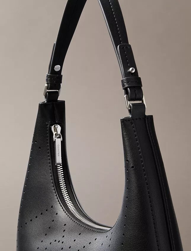 Perforated Emblem Logo Shoulder Bag Perforated Emblem Logo Shoulder Bag