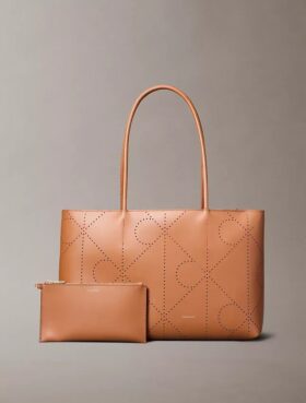 Perforated Emblem Logo Tote Bag