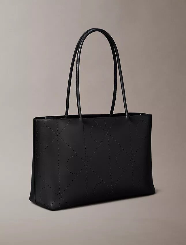 Perforated Emblem Logo Tote Bag Perforated Emblem Logo Tote Bag