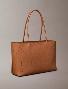 Perforated Emblem Logo Tote Bag