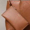 Perforated Emblem Logo Tote Bag Perforated Emblem Logo Tote Bag