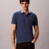 Pique Colorblock Collar Polo Shirt