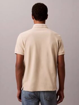 Pique Colorblock Collar Polo Shirt