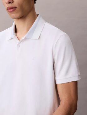 Pique Colorblock Collar Polo Shirt