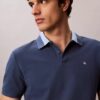 Pique Colorblock Collar Polo Shirt