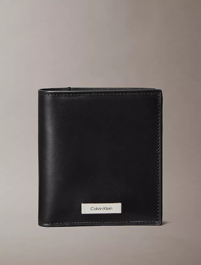 Plaque Logo Slim Bifold Wallet Plaque Logo Slim Bifold Wallet