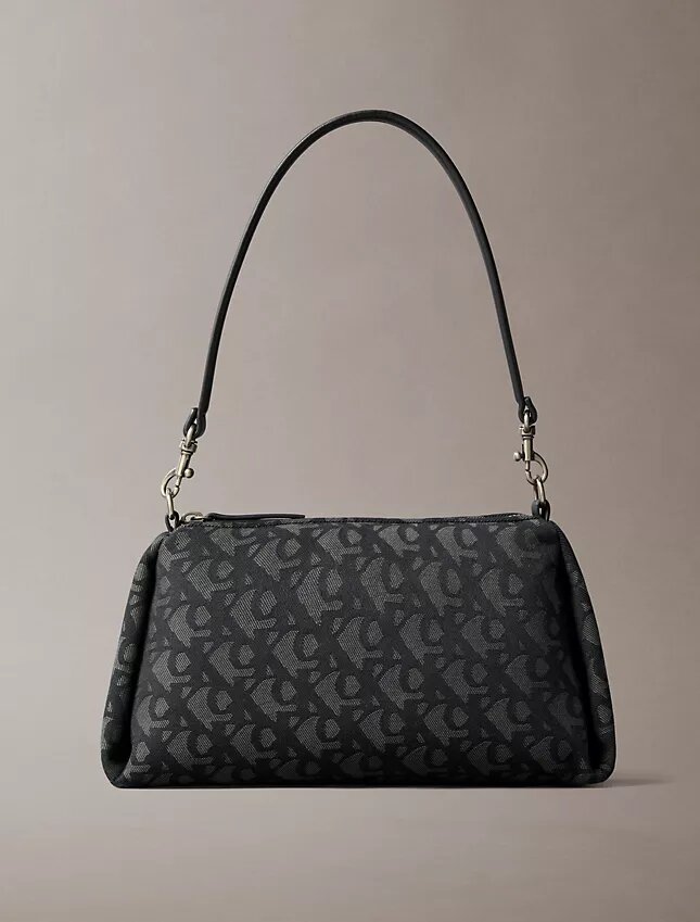 Pleat Monogram Logo Shoulder Bag Pleat Monogram Logo Shoulder Bag