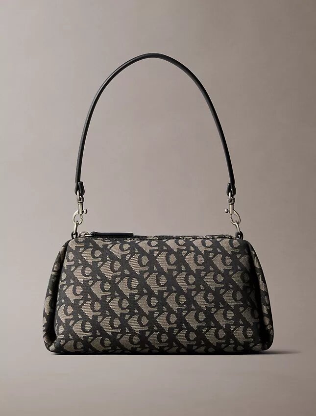 Pleat Monogram Logo Shoulder Bag Pleat Monogram Logo Shoulder Bag