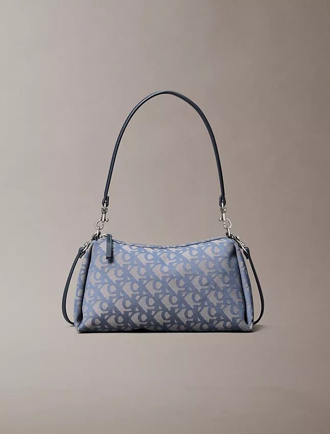 Pleat Monogram Logo Shoulder Bag Pleat Monogram Logo Shoulder Bag