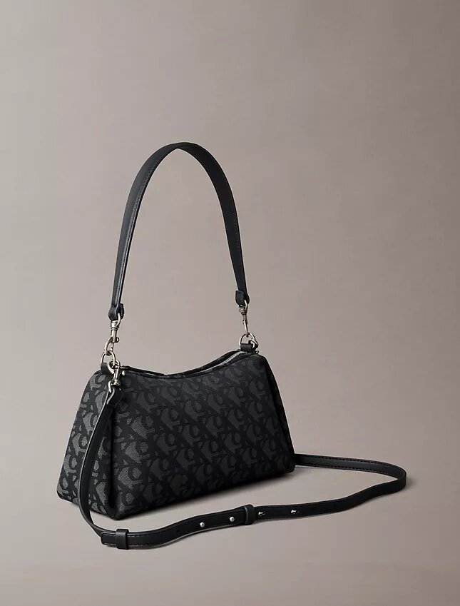 Pleat Monogram Logo Shoulder Bag Pleat Monogram Logo Shoulder Bag