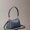Pleat Monogram Logo Shoulder Bag Pleat Monogram Logo Shoulder Bag