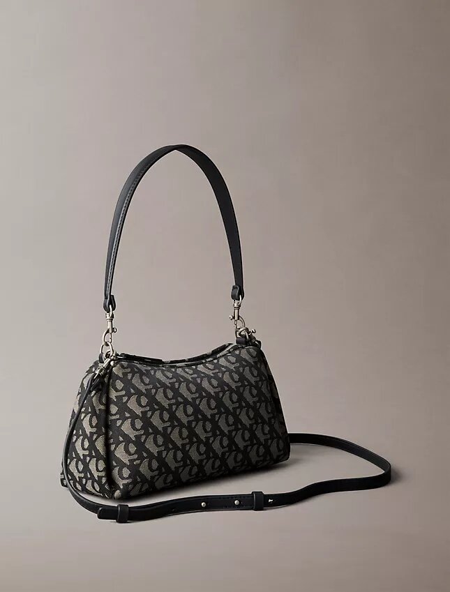 Pleat Monogram Logo Shoulder Bag Pleat Monogram Logo Shoulder Bag