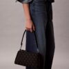 Pleat Monogram Logo Shoulder Bag Pleat Monogram Logo Shoulder Bag