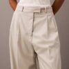 Pleated Wool Gabardine Blend Trouser Pleated Wool Gabardine Blend Trouser