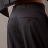 Pleated Wool Gabardine Blend Trouser Pleated Wool Gabardine Blend Trouser