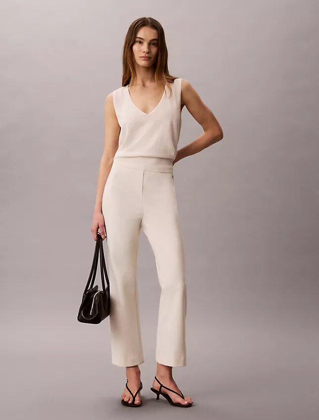 Ponte Cropped Flared Pants Ponte Cropped Flared Pants