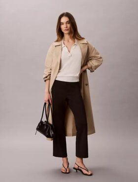 Ponte Cropped Flared Pants