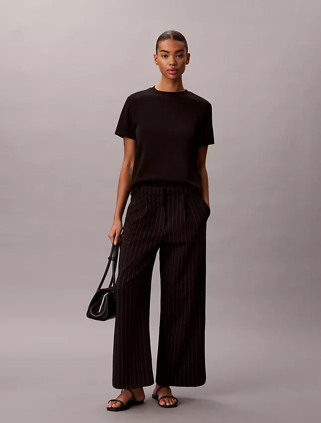 Ponte Stripe Wide Leg Pants Ponte Stripe Wide Leg Pants