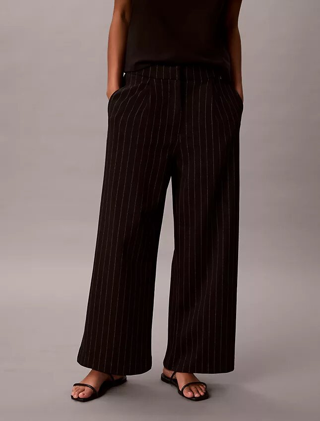 Ponte Stripe Wide Leg Pants Ponte Stripe Wide Leg Pants
