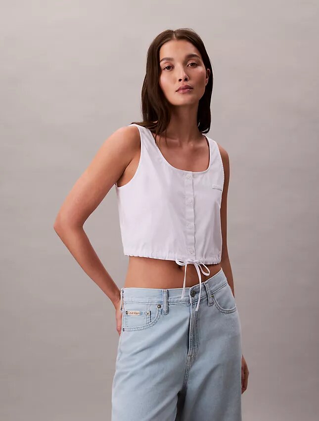 Poplin Button-Down Top Poplin Button-Down Top