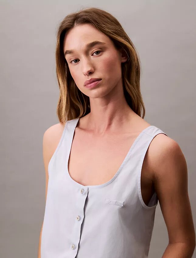 Poplin Button-Down Top Poplin Button-Down Top