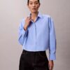 Poplin Cropped Relaxed Button-Down Shirt Poplin Cropped Relaxed Button-Down Shirt