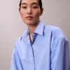 Poplin Cropped Relaxed Button-Down Shirt Poplin Cropped Relaxed Button-Down Shirt