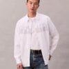 Poplin Logo Graphic Relaxed Button-Down Shirt Poplin Logo Graphic Relaxed Button-Down Shirt