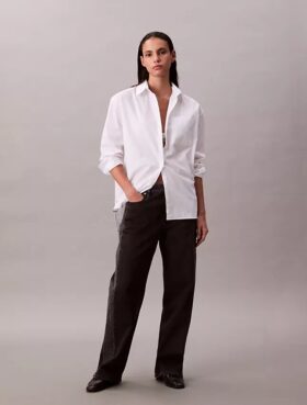 Poplin Relaxed Button-Down Shirt