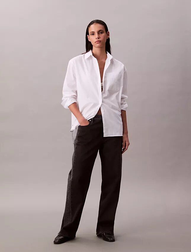 Poplin Relaxed Button-Down Shirt Poplin Relaxed Button-Down Shirt