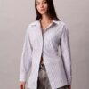 Poplin Striped Relaxed Button-Down Shirt