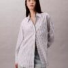 Poplin Striped Relaxed Button-Down Shirt