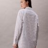 Poplin Striped Relaxed Button-Down Shirt