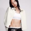 Poplin Woven Cropped Button-Down Shirt Poplin Woven Cropped Button-Down Shirt