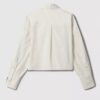 Poplin Woven Cropped Button-Down Shirt Poplin Woven Cropped Button-Down Shirt