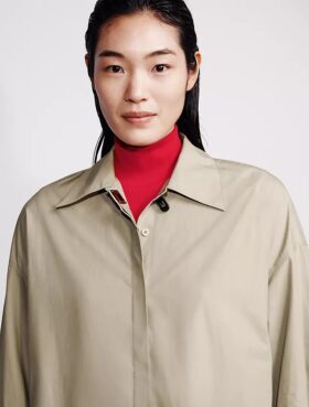 Poplin Woven Mini Shirt Dress