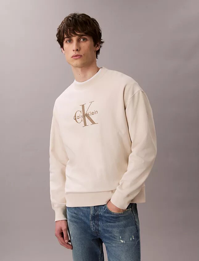 Premium Terry Monogram Logo Relaxed Sweatshirt Premium Terry Monogram Logo Relaxed Sweatshirt