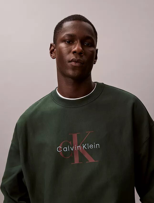Premium Terry Monogram Logo Relaxed Sweatshirt Premium Terry Monogram Logo Relaxed Sweatshirt