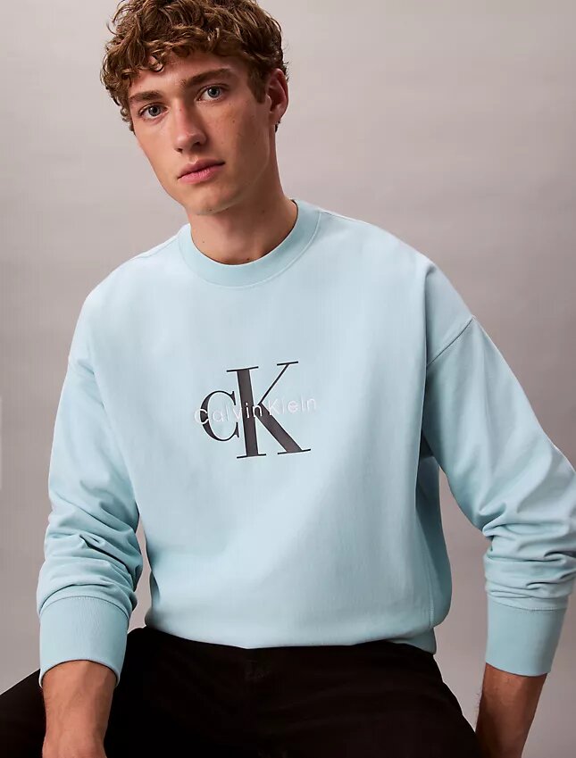 Premium Terry Monogram Logo Relaxed Sweatshirt Premium Terry Monogram Logo Relaxed Sweatshirt