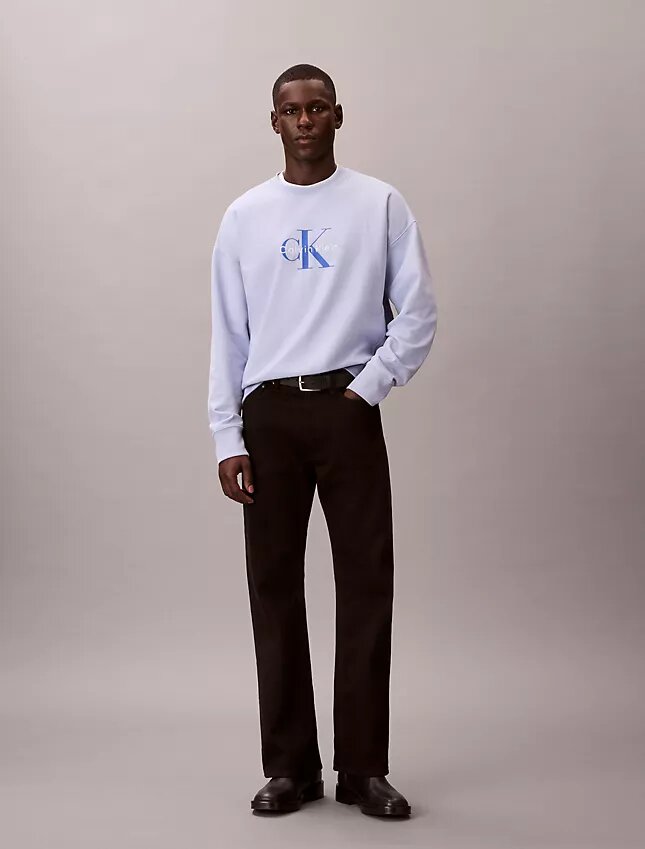 Premium Terry Monogram Logo Relaxed Sweatshirt Premium Terry Monogram Logo Relaxed Sweatshirt